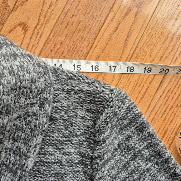 Hollister Cardigan Sweater Gray Knit Cotton Pockets Shawl Collar Men's Medium - Picture 8 of 11